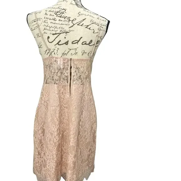 Victoria’s Secret Dream Angels Floral Slip Dress Lace & Ring Semi-Sheer - Small - Picture 3 of 11